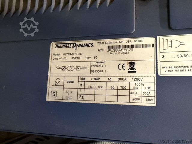 Ferramenta de corte a plasma Thermal Dynamics Ultra-Cut 300 PS - 300A