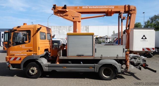 Plataforma de trabalho montada em camião MERCEDES-BENZ Atego 818 Ruthmann TK145 Kunststoffkorb