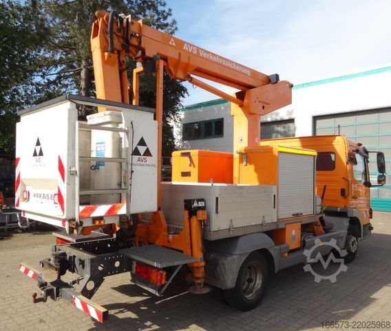 Plataforma de trabalho montada em camião MERCEDES-BENZ Atego 818 Ruthmann TK145 Kunststoffkorb