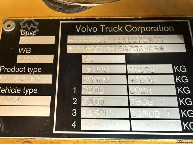 Standaard trekker Volvo FH16 750 6X2 Globetrotter XL