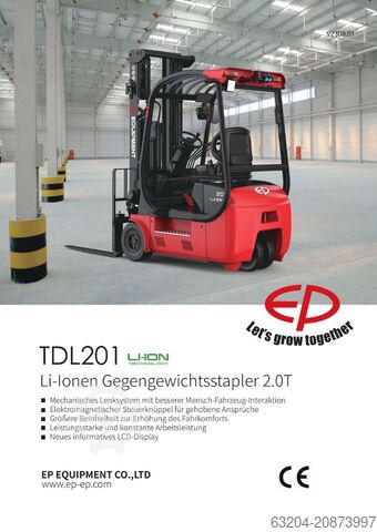 Electric 3-wheel forklift EP TDL201