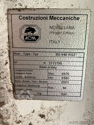 Tračna testera ACM ACM BS 940 RS3