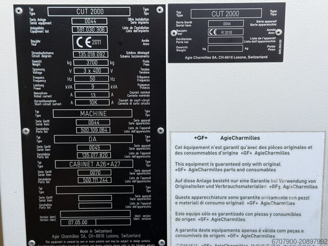 Drahterodiermaschine AGIE CHARMILLES CUT 2000