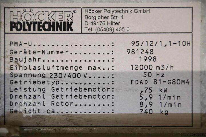 Materialeudskiller Höcker Polytechnik PMA-U