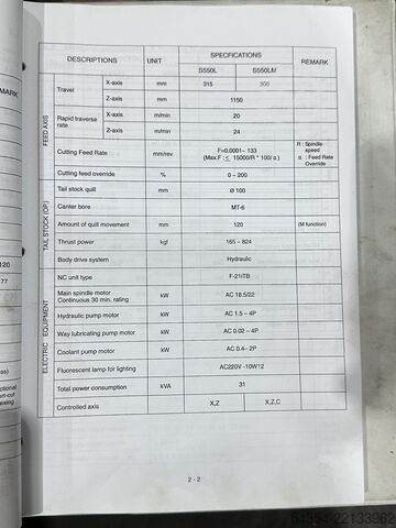 Tour CNC à banc incliné Doosan Mecatec S550LM