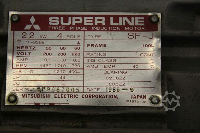 Electric motor 2.2 kW 1430 Rpm Mitsubishi Super Line SF-J