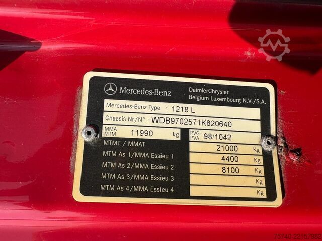 Système de bras à crochet Mercedes-Benz Atego 1218 + HYVALIFT HAAKARM SYSTEEM + MANUAL