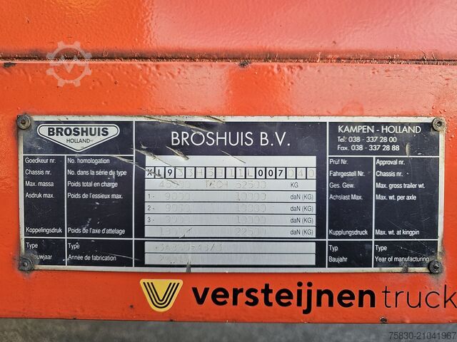 Cargador bajo Broshuis 3 ABSD-48/3 / 3 x EXTENDABLE / 33 mtr