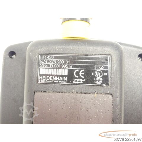 Komponenta Heidenhain HR 420 Handrad . 375 2639-01 SN 19931995B mit Anschlusskabel