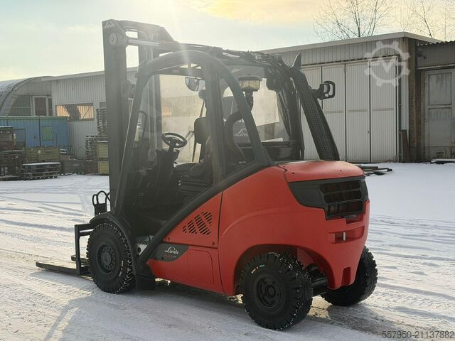 Forklift Linde H 30 Diesel Triplex Ausschubgabeln