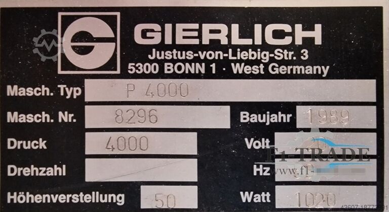 Vruća folija Samoposluge mašina / Vruća folija Samoposluge Gierlich P 4000