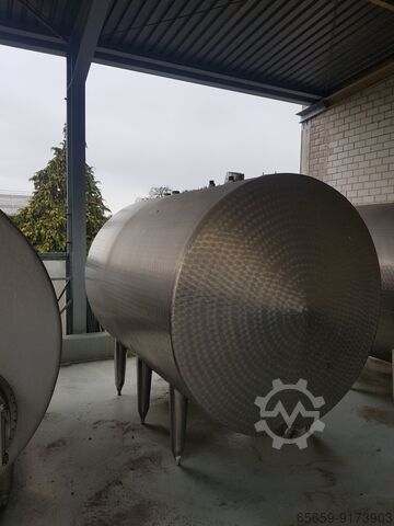 Roestvrijstalen tank 6000 l met dubbele mantel  