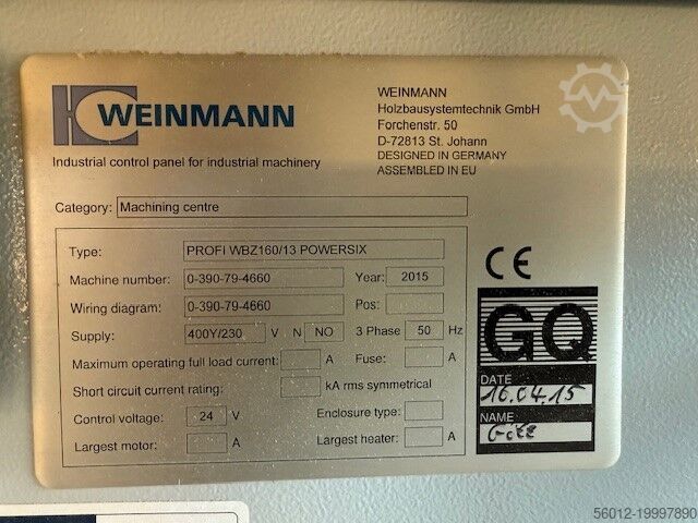 Abbundanlage Weinmann Weinmann WBZ 160/13 Powersix
