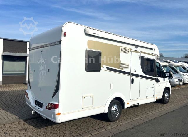 Half-integraal camper CARADO T 348 - Hub/Festbett - Klima - Garage -