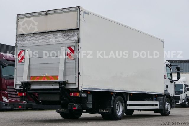 Vrachtwagen met bakwagen RENAULT D 14.280 Koffer 14t Kamera LBW Euro 6