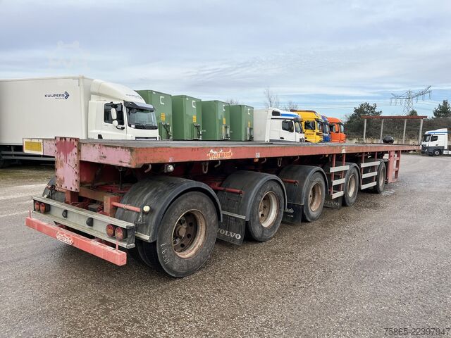 Flatbed Nooteboom OVB-90-05 / 5 axle 12 Ton Hydraulic / BPW Drum ...