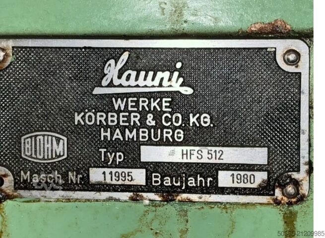 Planslibemaskine Blohm HFS 512