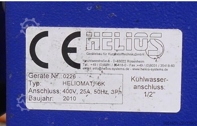Sušička granulátu Helios Heliomat