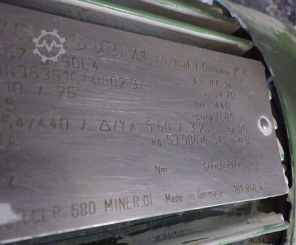 Dissolver 45 kW par Drais modèle RN 3-45 AS VAC pour fonctionnement sous vide avec cuve de mélange 2 DRAIS RN 3-45 AS VAC