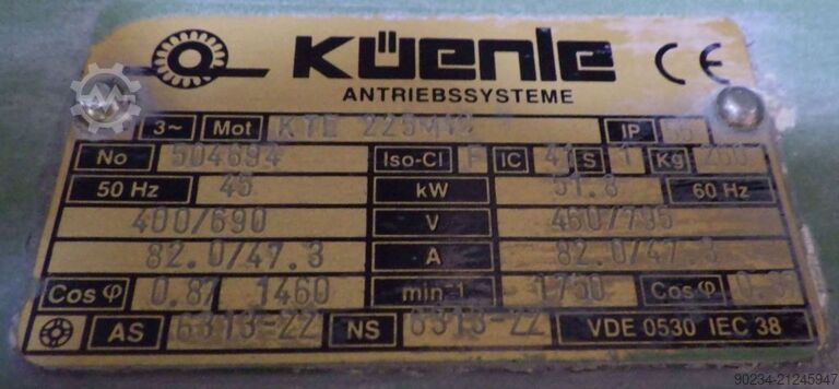 Dissolver 45 kW par Drais modèle RN 3-45 AS VAC pour fonctionnement sous vide avec cuve de mélange 2 DRAIS RN 3-45 AS VAC