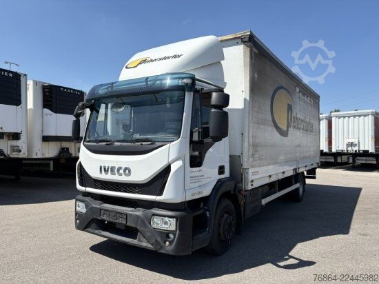 Φορτηγό πλατφόρμα με μουσαμά IVECO EUROCARGO 140E PLANE, LBW BÄR, EURO 6, KLIMA
