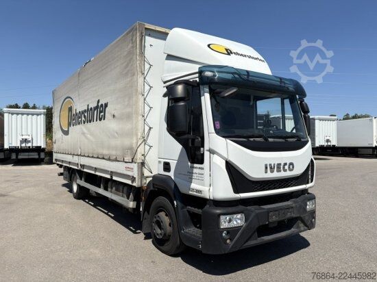 Φορτηγό πλατφόρμα με μουσαμά IVECO EUROCARGO 140E PLANE, LBW BÄR, EURO 6, KLIMA