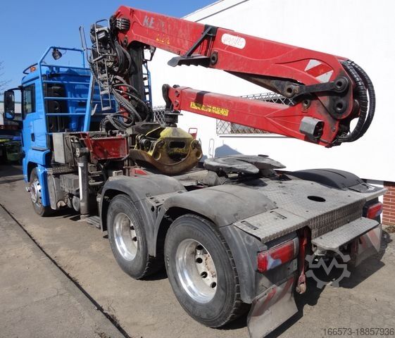 Holztransporter LKW MAN TGS 26.480 6x4 KESLA 2124