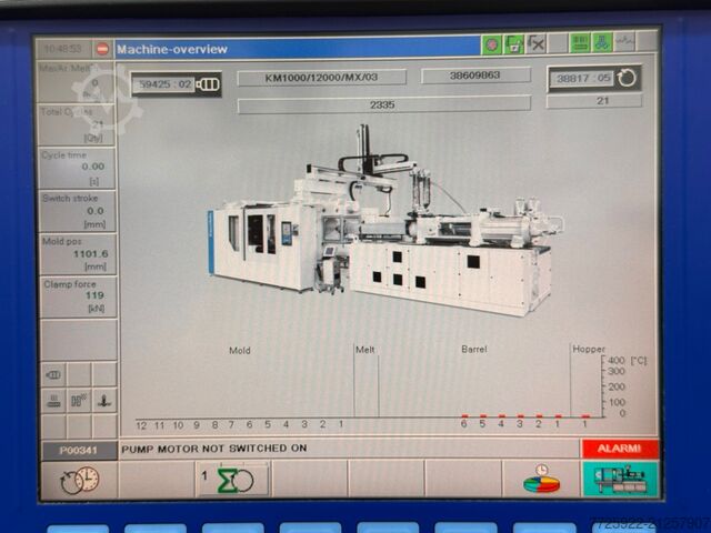 Vstřikovací stroj KraussMaffei KM 1000 - 12000MX