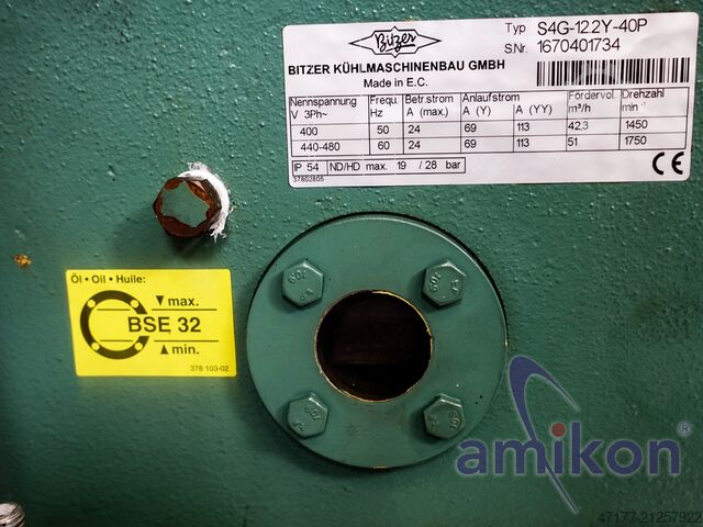 Compressor refrigeration compressor Bitzer S4G-12.2Y-40P Kälteaggregat