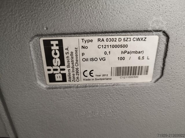 Busch Vacuum Pump RA 0302 D 5Z3 CWXZ Busch RA 0302 D 5Z3 CWXZ