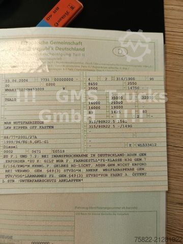 Billenő teherautó MAN MAN TGA 35.430 / 8X4 / Meiller Mulde / BORDMATIK