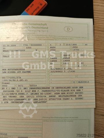 Billenő teherautó MAN MAN TGA 35.430 / 8X4 / Meiller Mulde / BORDMATIK