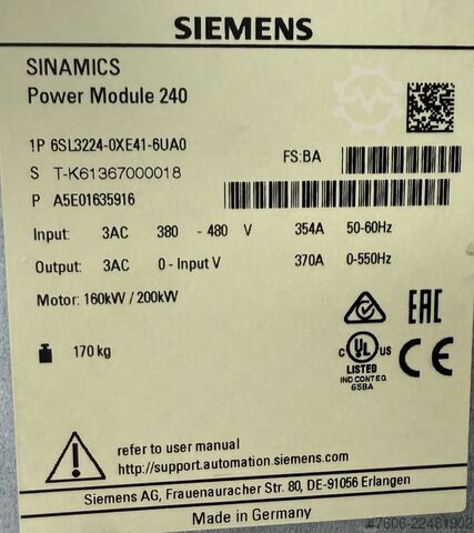  Siemens Sinamics PM240