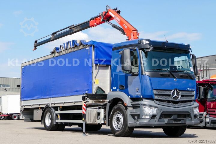 Jeřáb na nákladním automobilu MERCEDES-BENZ Actros 1836 Stahl Transport Kran Fassi F125 Funk