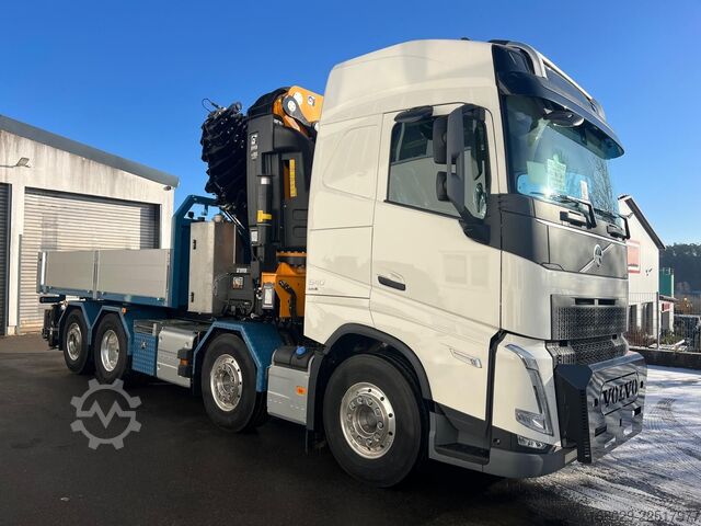 Vrachtauto met open laadbak VOLVO FH 540 8x2 EFFER Kran Sattelzugmaschine