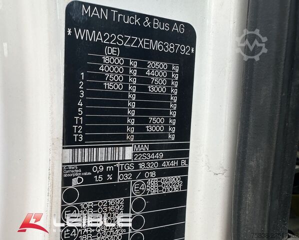 Billenő teherautó MAN TGS 18.320 4x4HBL*Meiller-Kipper*274 TKM*Code XL