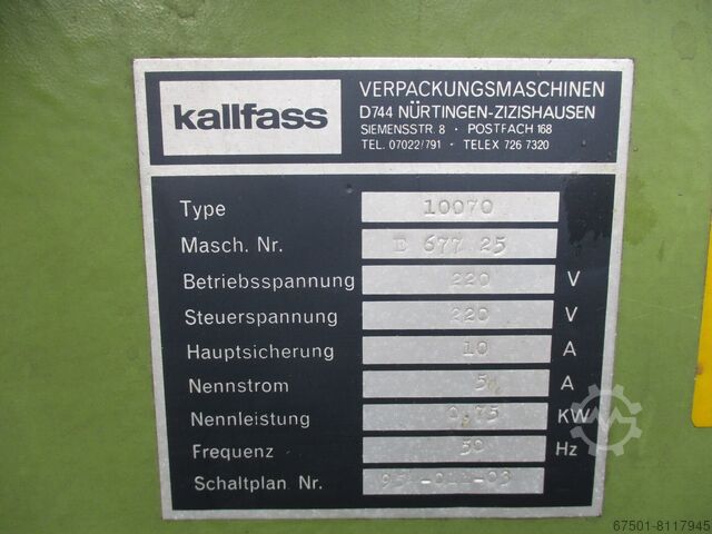 Szöghegesztő Hood zsugorodó gép KALLFASS 10070 (2049)