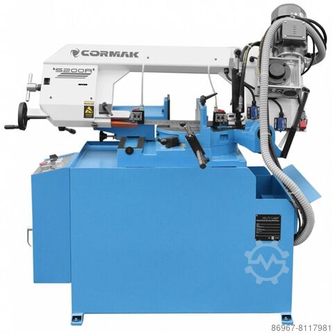 Halfautomatische lintzaag CORMAK S-200RH  przecinarka taśmowa do metalu