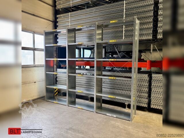 Raft modular ca. 3,06 lfm. Fachbodenregale META Clip, H: 250 cm , T: 40 cm , 100 kg pro Ebene