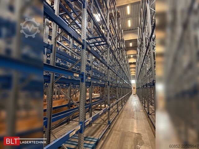 Raft pentru sarcini grele, raft industrial, raft înalt SSI Schäfer PR600 – 14,10 lfm, Höhe 4,9m Boden + 2 Ebenen | Fachlast bis 3500 kg