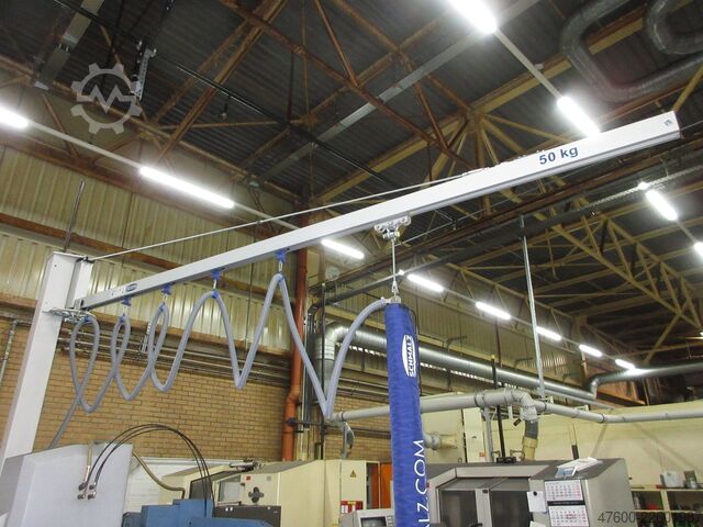 Żuraw słupowy obrotowy, żuraw obrotowy, wysięg 4,6 m, udźwig 50 kg Schmalz Jumbo Flex Drehkran Vacuumsauger Vacupowerlift Vacuum Sauger Saugheber