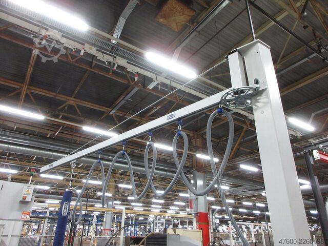 Żuraw słupowy obrotowy, żuraw obrotowy, wysięg 4,6 m, udźwig 50 kg Schmalz Jumbo Flex Drehkran Vacuumsauger Vacupowerlift Vacuum Sauger Saugheber