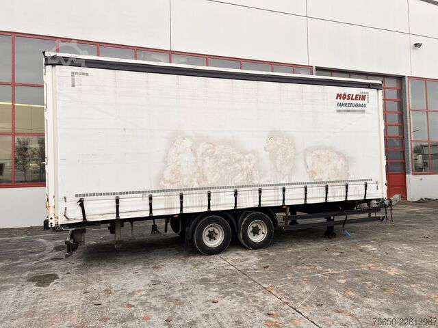 Remorque ouverte avec bâche Möslein TPW 105 D 7,30  Tandem- Schiebeplanenanhänger zum Durchladen