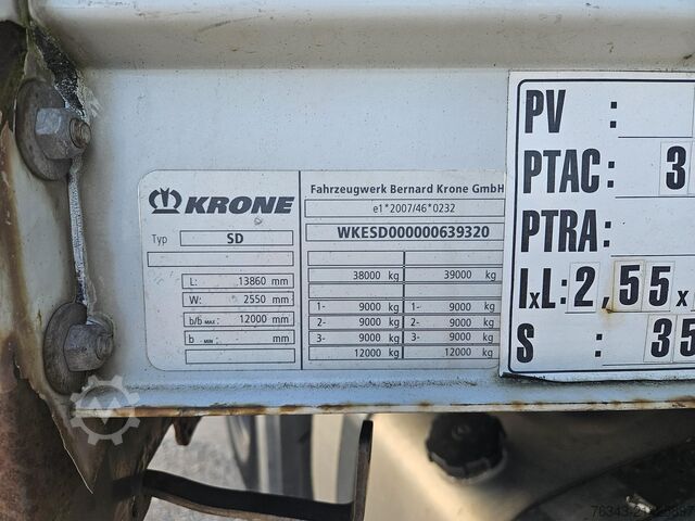 Semirimorchio con telone Krone SD