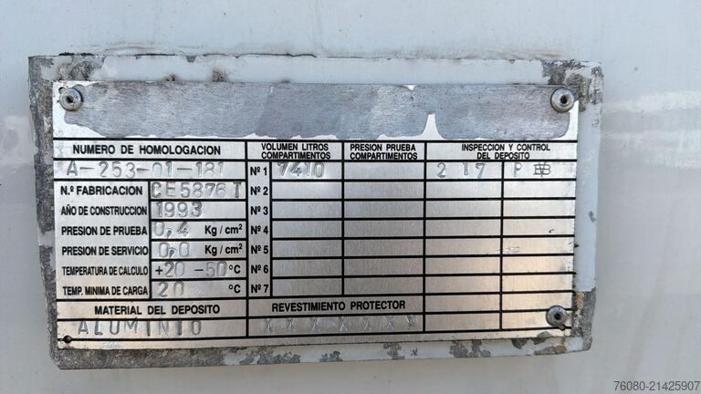 Tankwagen MAN 10.153 (7410L / STEEL SUSP. / MANUAL PUMP / POM...