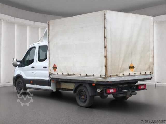 Platós teherautó ponyvával Ford Transit Pritsche+Plane AWD DoKa L3 3,5t*7-Sitzer