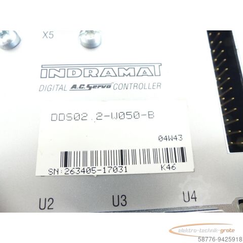 Composant Indramat Indramat DDS02.2-W050-B Controller SN 263405-17031