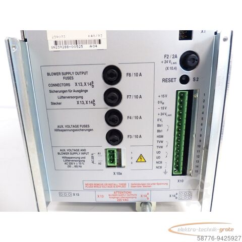 Indramat component Indramat KDV 4.1-30-3 Power Supply SN: 239288-00525