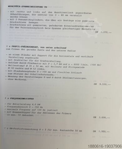 Profilfräs-&Schleifautomat Kuhlmeyer UFSM