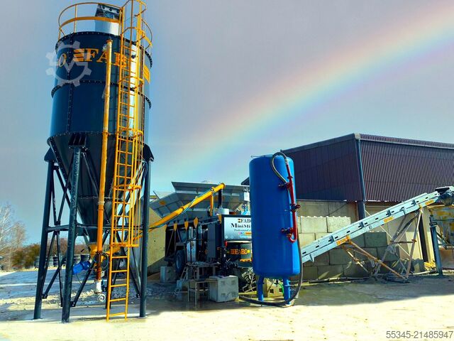 Mobil betongtillsatsanläggning FABO Mobile Concrete Batching Plant 30 m3/h Mobile Concrete Batching Plant